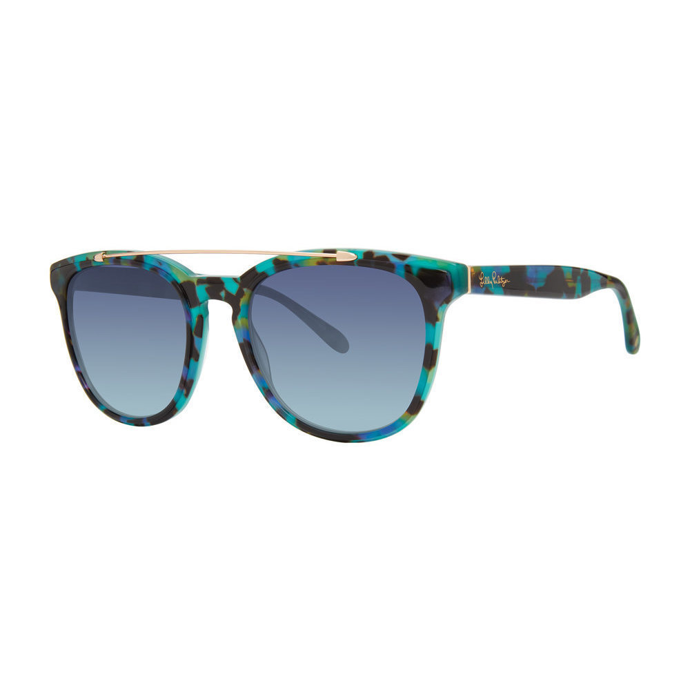 Lilly Pulitzer Luni Sunglasses Teal-Tortoise 52mm